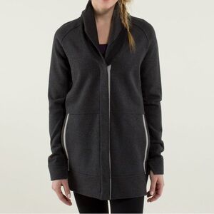 Lululemon Yin to my Yang Cardi in Heathered Black/Soot Light